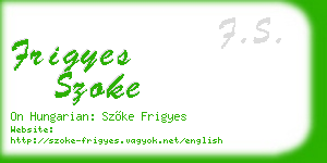 frigyes szoke business card
