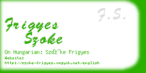 frigyes szoke business card